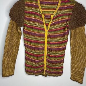 SOL Alpaca cardigan Sweater Shirt XS